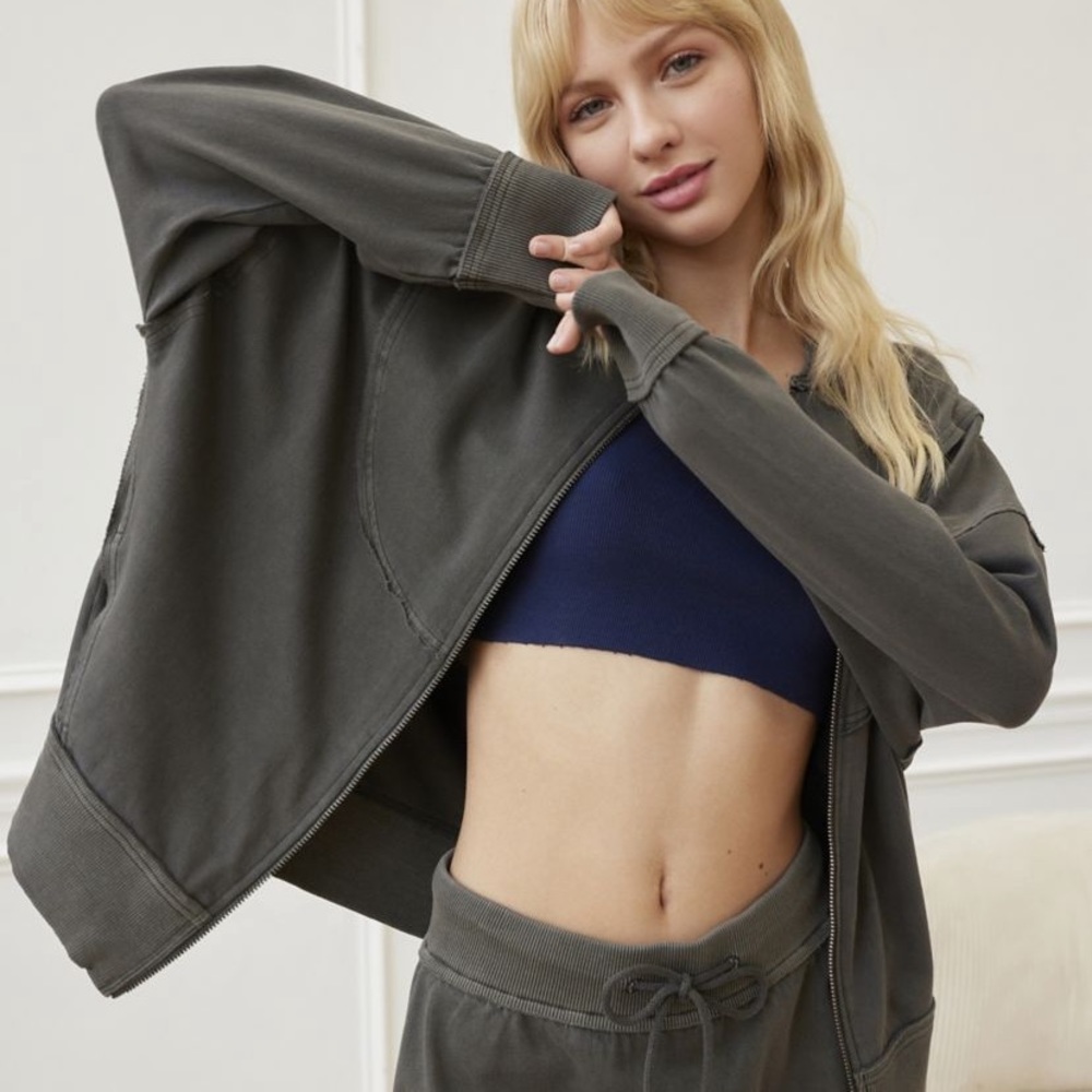 Out From Under Faye Oversized Zip-Up Sweatshirt